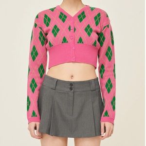 NEW! Storets Loretta Highteen Argyle Cardigan